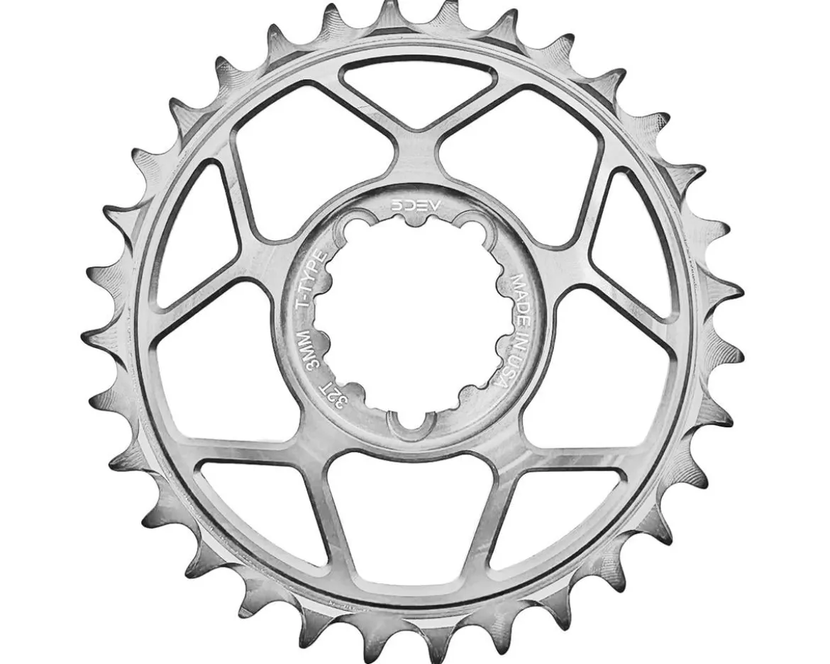 5Dev T-Type 3-Bolt Chainring (Clear) (3mm Offset) (34T)