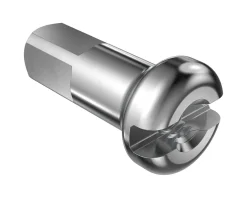 DT Swiss Brass Spoke Nipples (Silver) (2.34 x 12mm) (Box of 100)