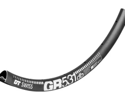 DT Swiss GR 531 Gravel Rim (Black) (Disc Brake) (Tubeless) (24mm Internal Width) (28H) (650b)