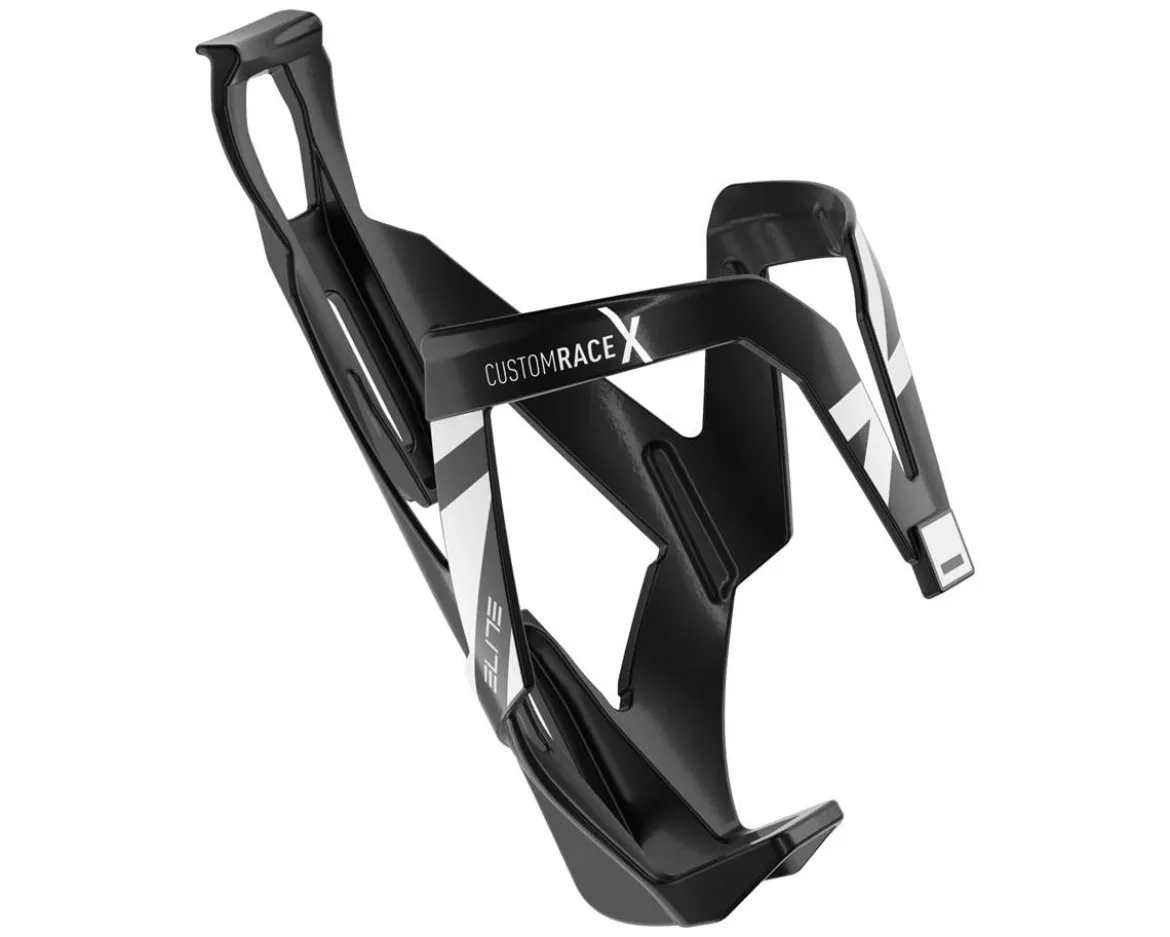 Elite Custom Race X Bottle Cage (Black Glossy/White)