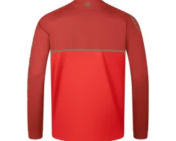 Endura CORE Printed Long Sleeve Tee Jersey (Flame Red) (S)