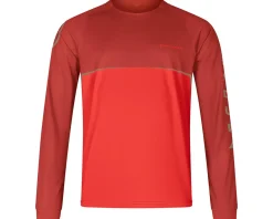 Endura CORE Printed Long Sleeve Tee Jersey (Flame Red) (S)