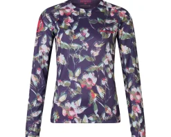 Endura FLORAL Women's LTD Printed Long Sleeve Tee Jersey (Bramble) (XS)