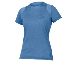 Endura Women's SingleTrack Short Sleeve Jersey (Blue Steel) (L)