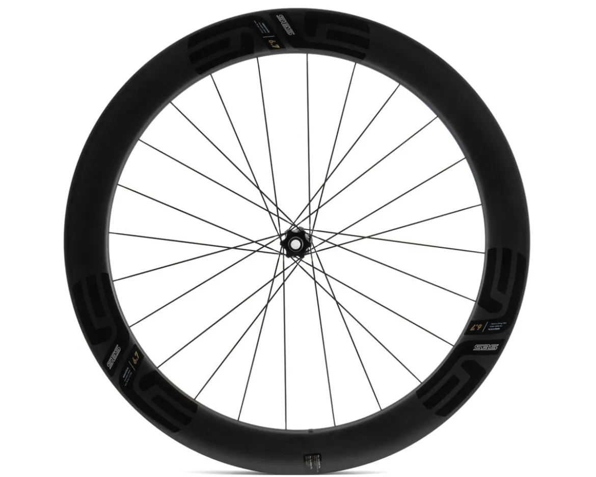 ENVE SES 6.7 Road Wheels (Black) (Front) (700c) (Centerlock Disc) (Tubeless)
