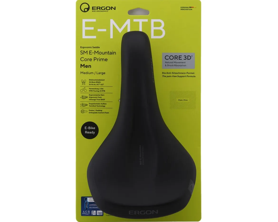 Ergon SM E-Mountain Core Prime Men's Saddle (Stealth) (160mm)