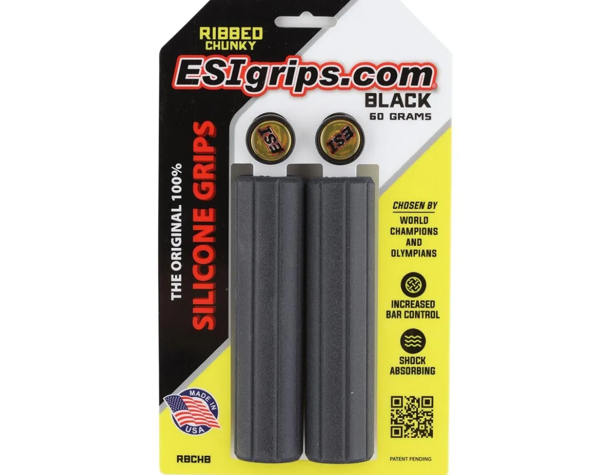 ESI Grips MTB Ribbed Chunky Silicone Grips (Black)