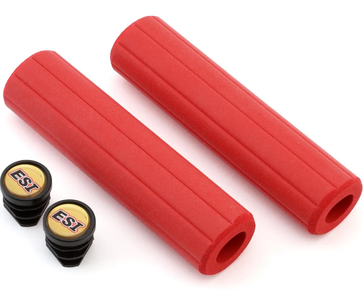ESI Grips MTB Ribbed Extra Chunky Silicone Grips (Red)