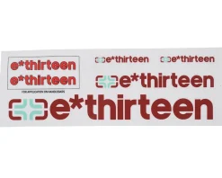 E*Thirteen Race Handlebar Decal Set (All 'Round Red)