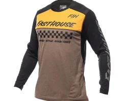 Fasthouse Inc. Alloy Mesa Long Sleeve Jersey (Heather Gold/Brown) (S)