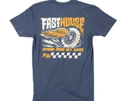 Fasthouse Inc. High Roller Short Sleeve T-Shirt (Indigo) (S)