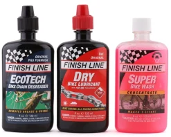 Finish Line Bike Care Value Pack (Dry Chain Lube, EcoTech Degreaser, Super Bike Wash)