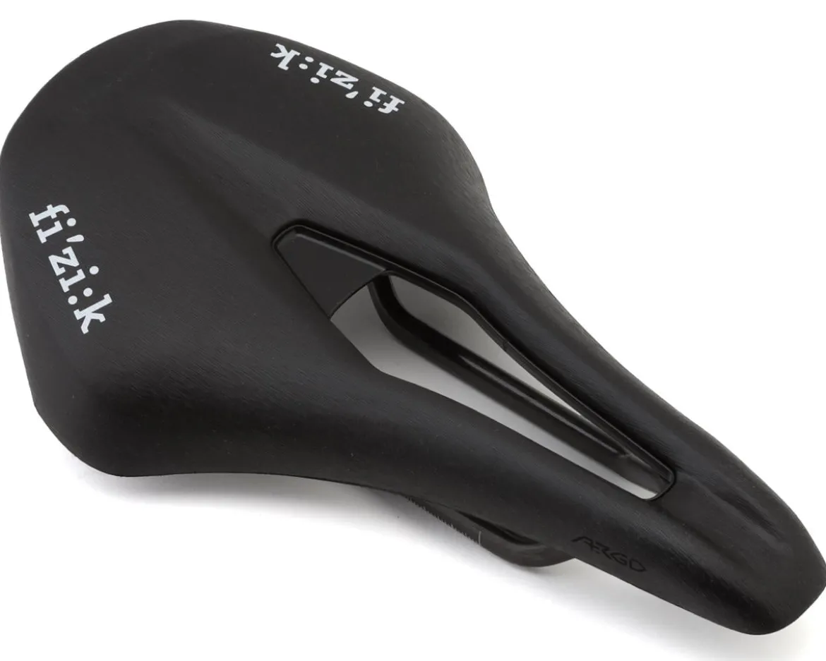 fizik Vento Argo R1 Light Saddle (Black) (Carbon Rails) (150mm)