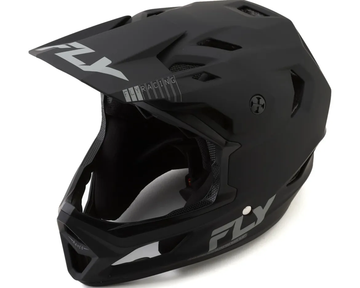 Fly Racing Rayce Solid Full Face Helmet (Matte Black) (L)