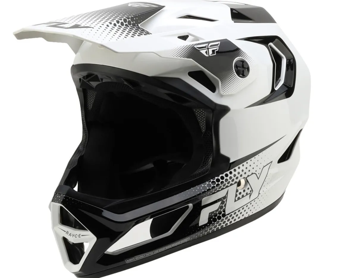 Fly Racing Rayce Sonar Youth Bicycle Helmet (White/Black) (Youth L)