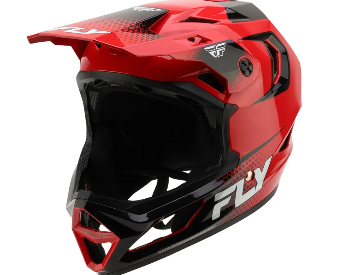 Fly Racing Rayce Sonar Youth Bicycle Helmet (Red/Black) (Youth S)