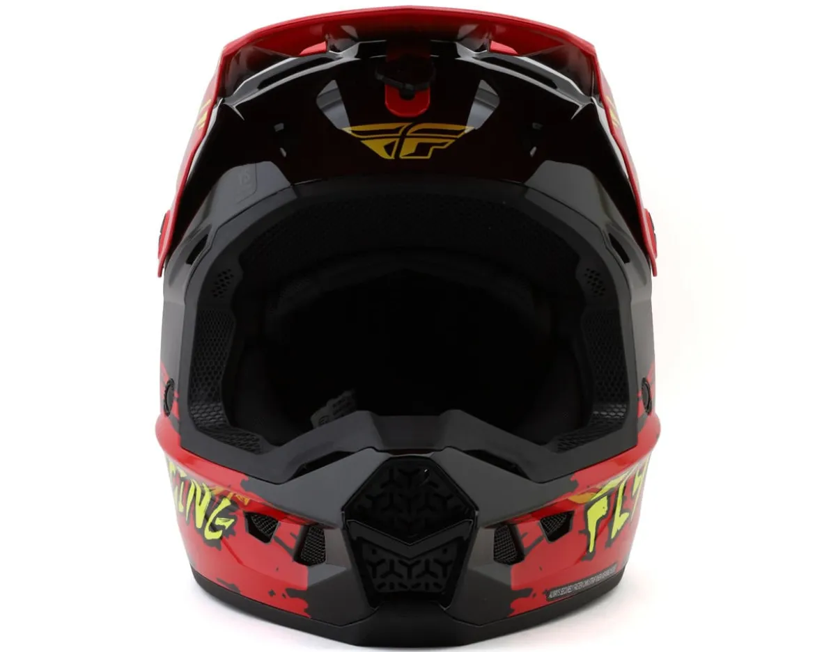 Fly Racing Youth Kinetic Surge Helmet (Black/Red/Yellow) (Youth S)