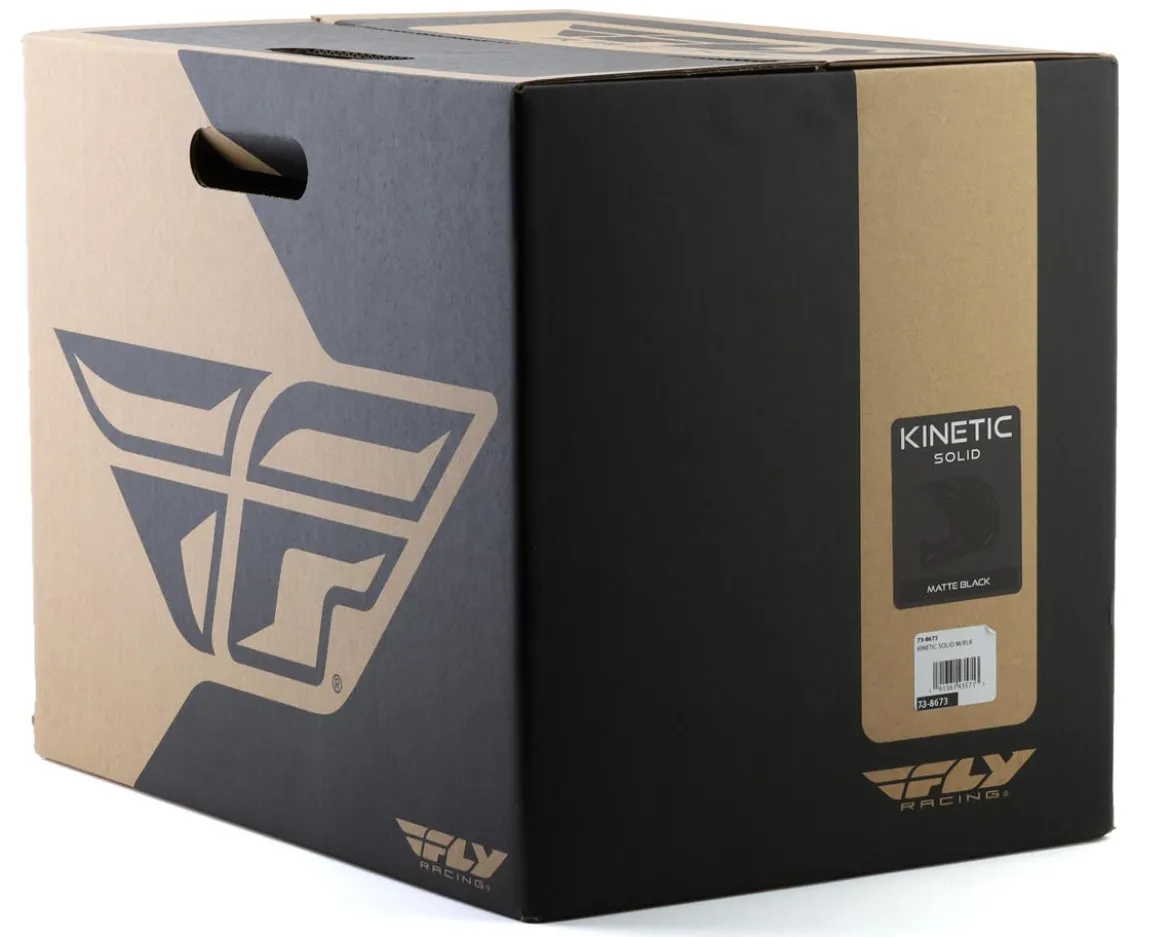 Fly Racing Youth Kinetic Solid Helmet (Matte Black) (Youth L)