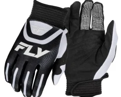Fly Racing F-16 Long Finger Gloves (Black/White) (S)