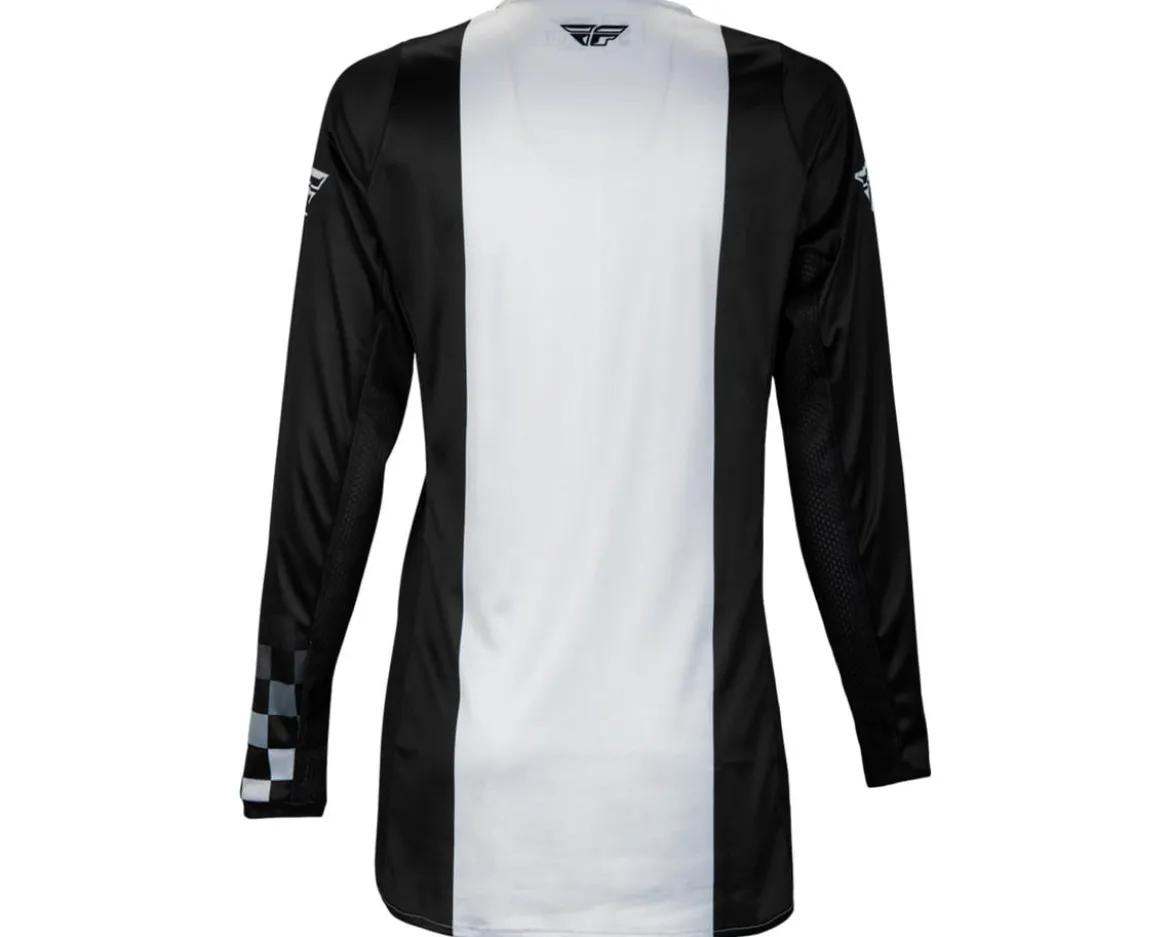 Fly Racing Women's Lite Long Sleeve Jersey (Black/Light Grey) (L)
