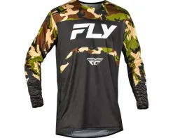 Fly Racing Youth Rayce Long Sleeve Jersey (Black/Camo) (Youth XL)
