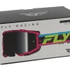Fly Racing Youth Zone Goggles (Pink/Black/Hi-Vis) (Black Mirror/Smoke Lens)