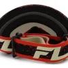 Fly Racing Youth Zone Goggles (Black/Red/Cream) (Silver Mirror/Smoke Lens)