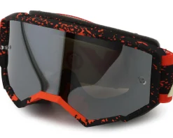 Fly Racing Youth Zone Goggles (Black/Red/Cream) (Silver Mirror/Smoke Lens)