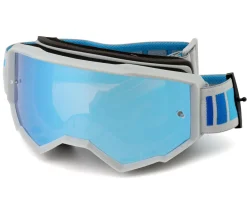 Fly Racing Youth Zone Goggle (Silver/Blue/Blue Mirror Lens)