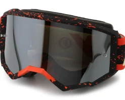 Fly Racing Zone Goggles (Black/Red/Cream) (Silver Mirror/Smoke Lens)