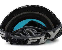 Fly Racing Zone Goggles (Black/Grey) (Red Mirror/Smoke Lens)