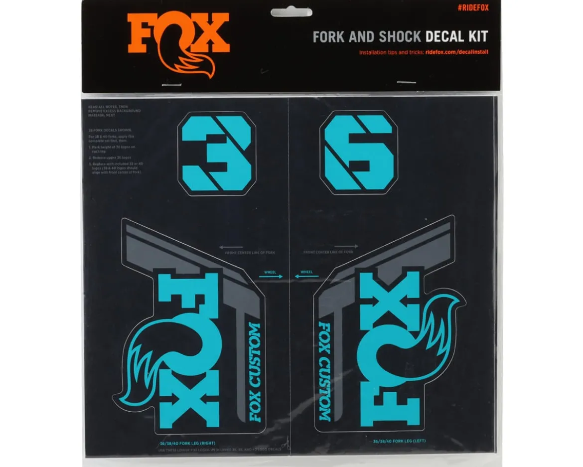 Fox Suspension Custom Decal Kit (Turquoise) (All Models Except Step Casts)