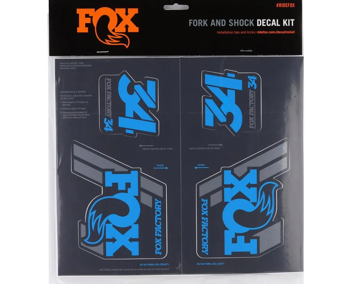 Fox Suspension Heritage Decal Kit (Blue)