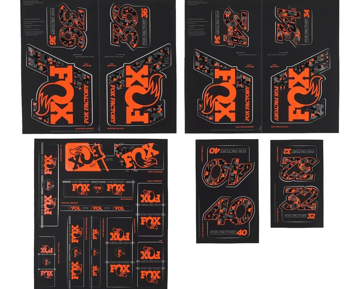 Fox Suspension Heritage Decal Kit for Forks & Shocks (DigiCam) (All Models Except Step Casts)