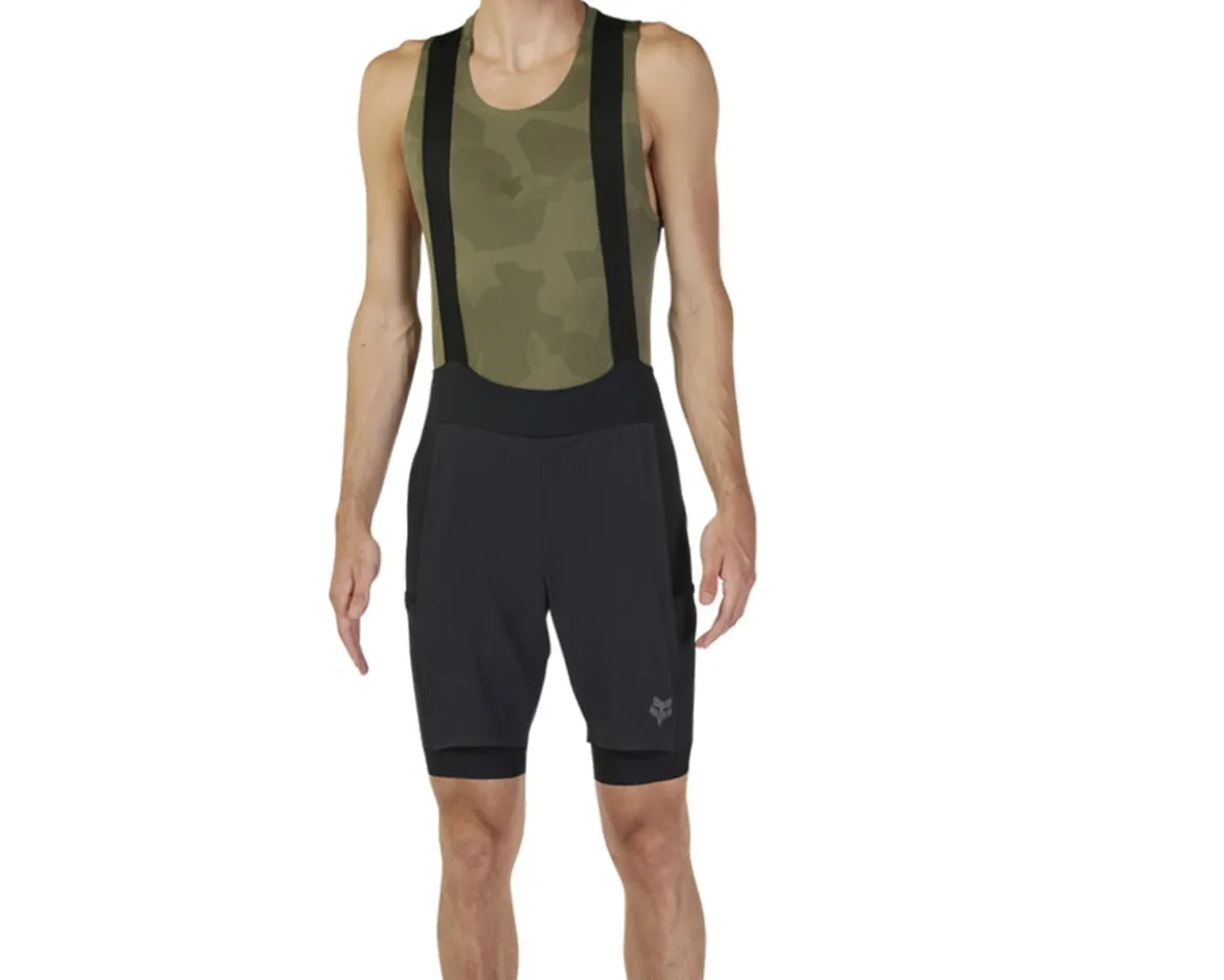 Fox Racing Flexair Ascent Cargo Bib Shorts (Black) (S)