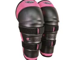 Fox Racing Peewee Titan Knee/Shin Guards (Peewee) (Black/Pink) (Universal Youth)