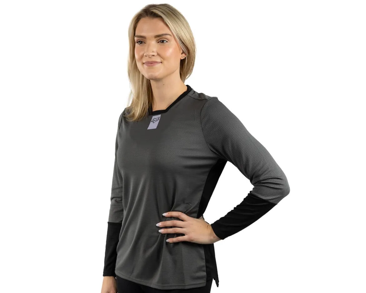 Fox Racing Women's Defend Long Sleeve Jersey (Dark Shadow) (M)