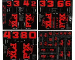 Fox Suspension All Mountain Fork and Shock Decal Kit (Ignition Red)