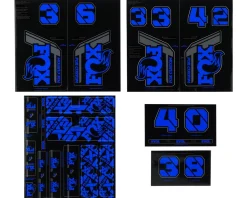 Fox Suspension Custom Decal Kit (Blue) (All Models Except Step Casts)