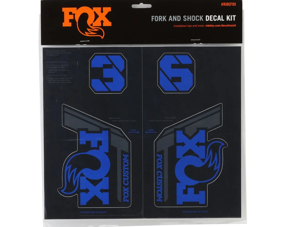 Fox Suspension Custom Decal Kit (Blue) (All Models Except Step Casts)
