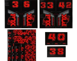 Fox Suspension Custom Decal Kit (Red) (All Models Except Step Casts)