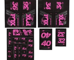 Fox Suspension Heritage Decal Kit for Forks & Shocks (Pink) (All Models Except Step Casts)