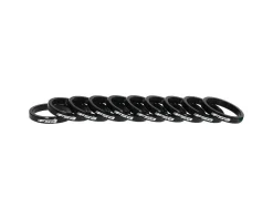Full Speed Ahead Alloy Headset Spacers (Black) (1-1/8") (10) (5mm)
