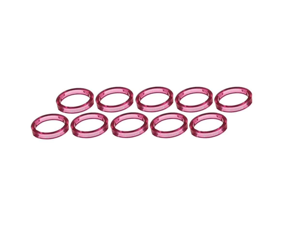 Full Speed Ahead PolyCarbonate Headset Spacers (Pink) (1-1/8") (10) (5mm)
