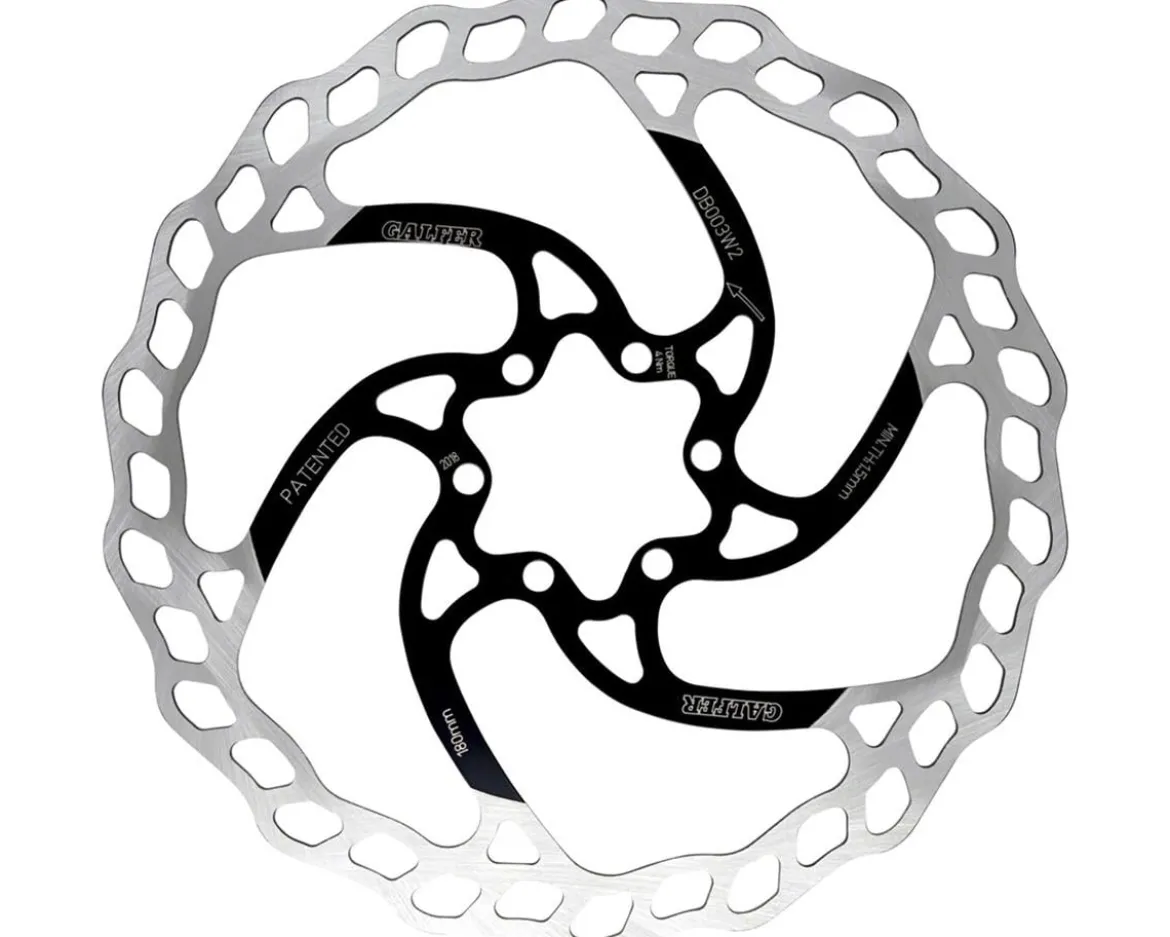 Galfer Wave MTB/E-Bike Disc Brake Rotor (Silver) (6-Bolt) (180mm)