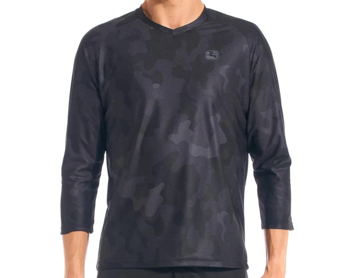 Giordana Men's MTB 3/4 Sleeve Jersey (Black/Camo) (S)