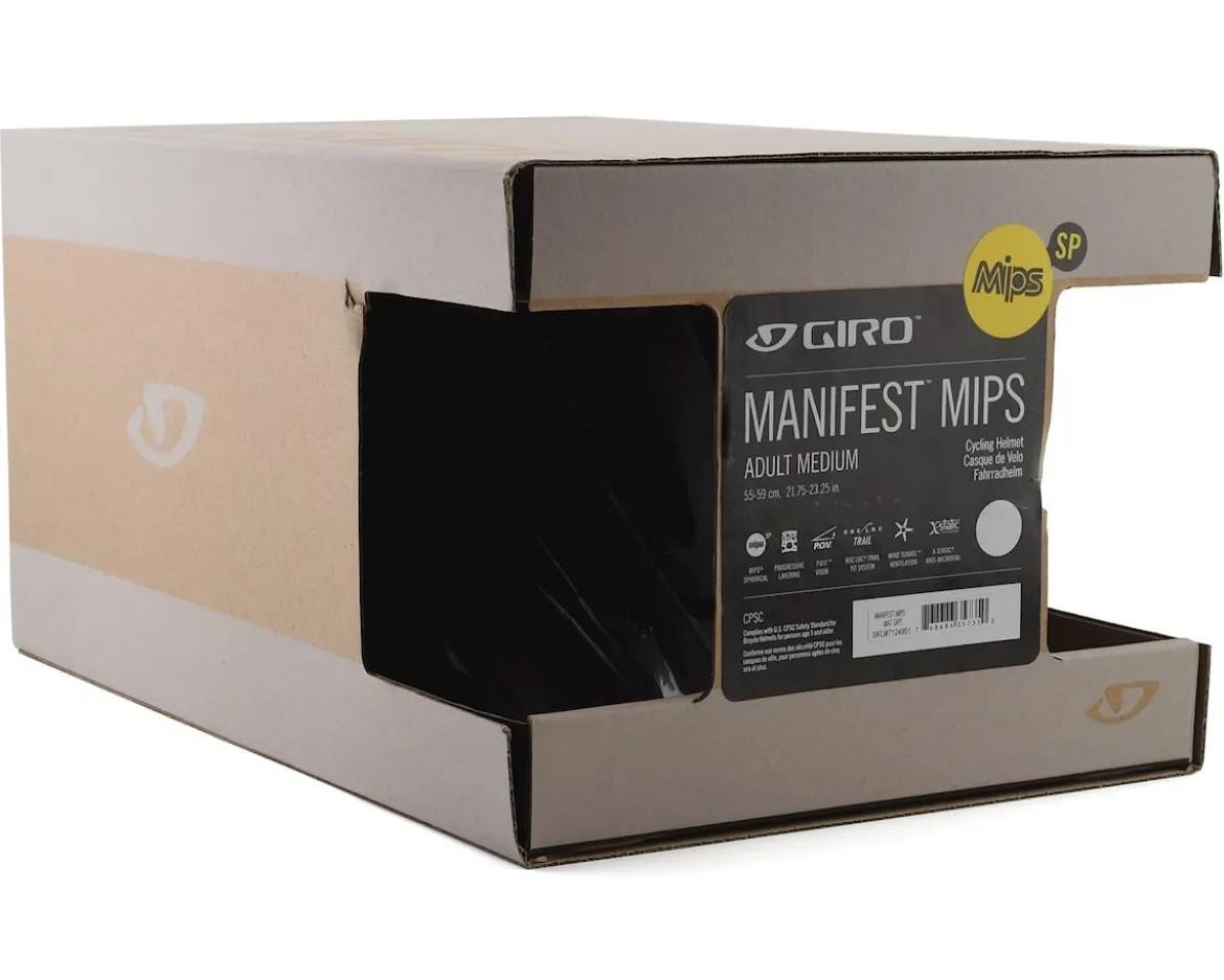 Giro Manifest Spherical MIPS Helmet (Matte Grey) (S)