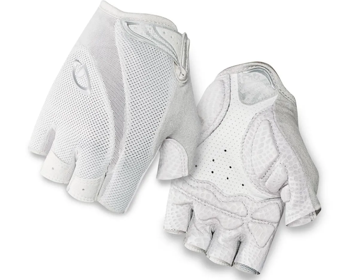 Giro Monica Short Finger Bike Gloves (White/Silver) (M)