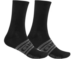 Giro Seasonal Merino Wool Socks (Black/Charcoal Clean) (M)