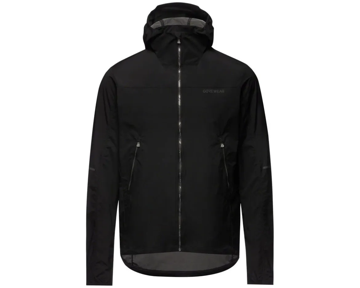Gore Wear Fernflow Hooded Windbreaker (Black) (Men's) (S)